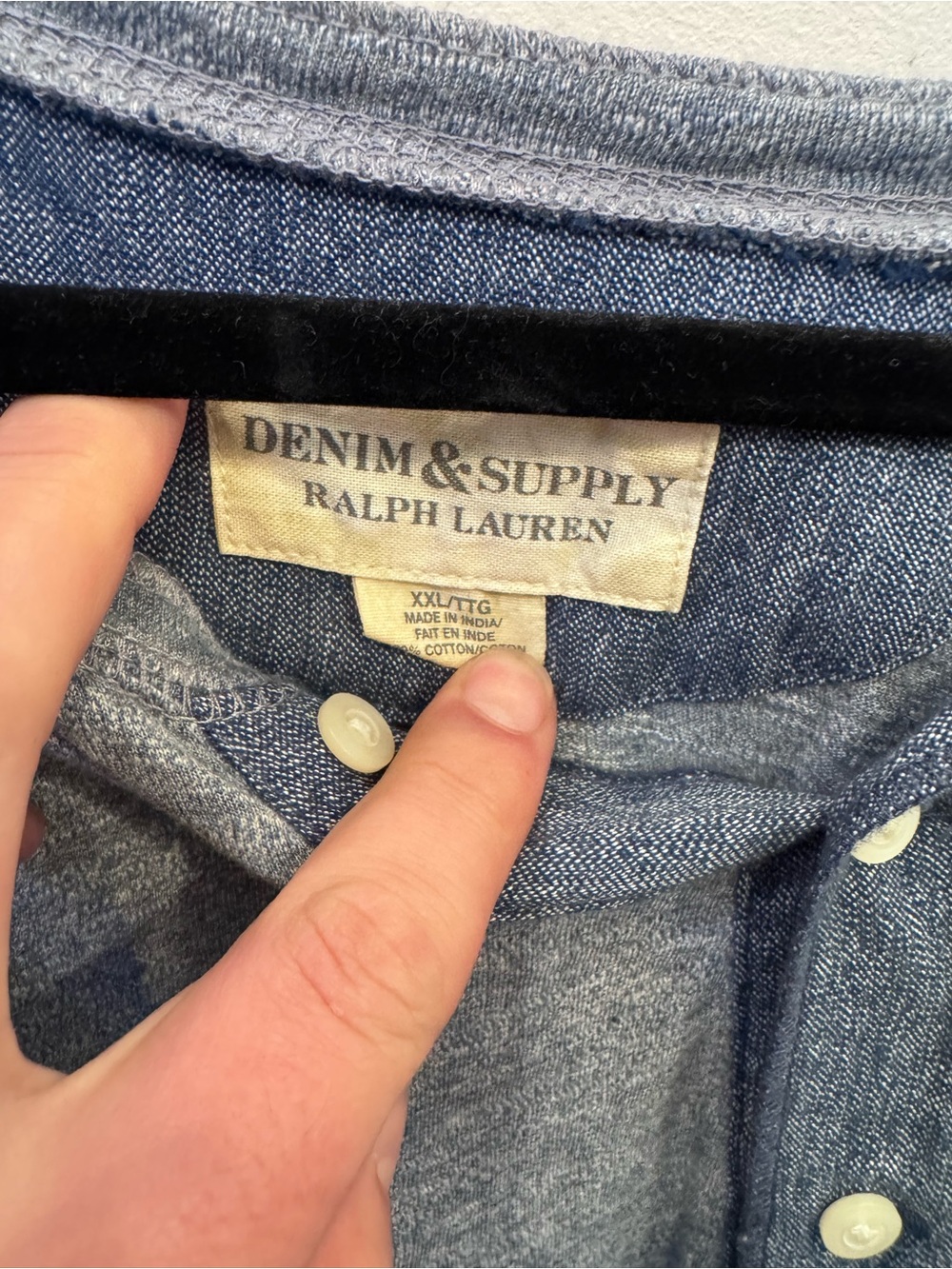 Denim & Supply Ralph Lauren Blue Chambray Button-Up Shirt